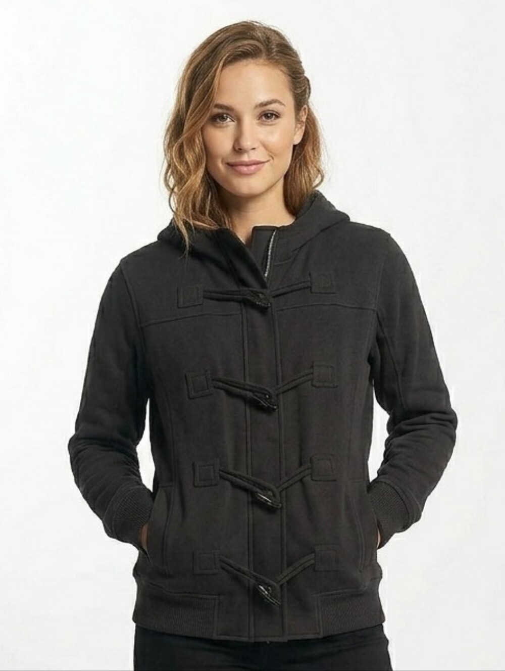 Sonoma Black Toggle Zippered Hoodie Jacket XL
